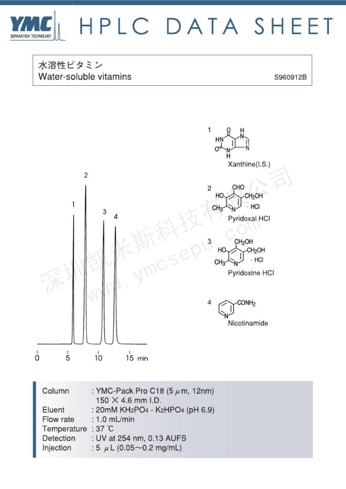 HPLC檢測黃嘌呤等水溶性維生素 HPLC檢測黃嘌呤等水溶性維生素